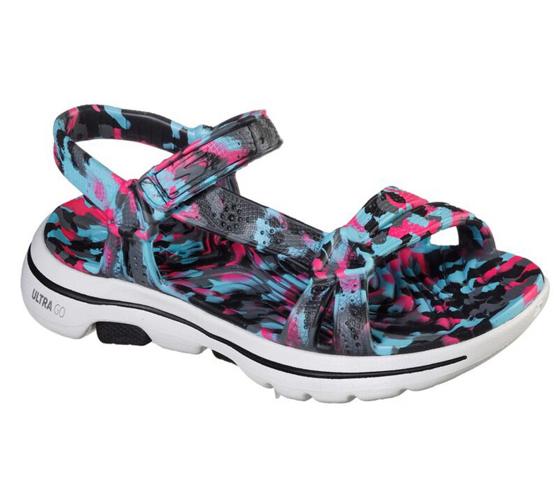 Skechers Cali Gear: Gowalk 5 - Riptide - Womens Sandals Black/Multicolor [AU-JO4722]